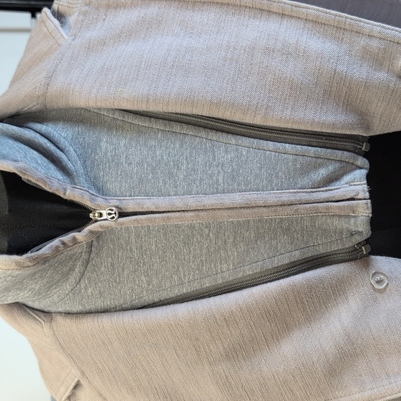 Lululemon Ride On Rock Blazer Moto Jacket Convertible Fossil Gray Size 4 - Picture 11 of 12